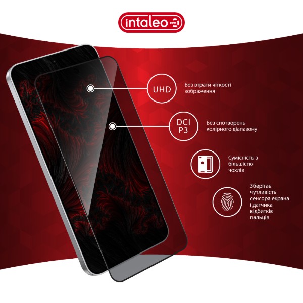 Фото - Защитное стекло для смартфона Intaleo Privacy for Samsung S26 Plus, Black (1283126634598)